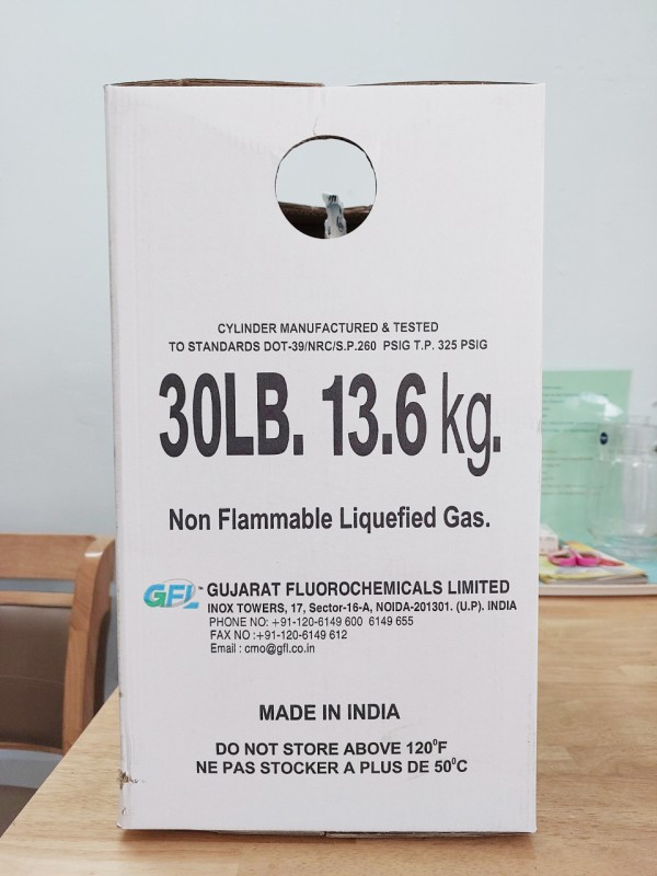 Gas lạnh R134a Refron Ấn Độ- Bình 13.6Kg