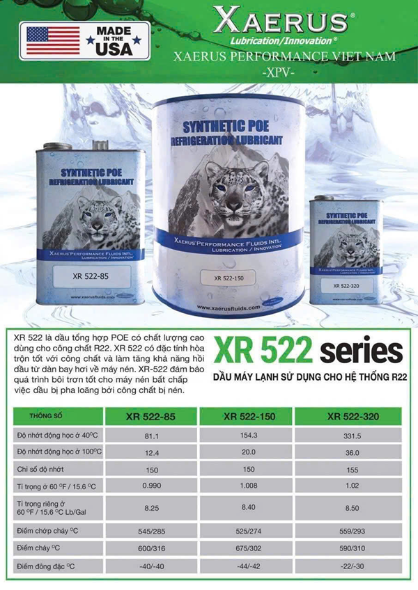 Dầu Máy Nén Lạnh Xaerus XR 522-85